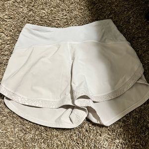 White lulu shorts